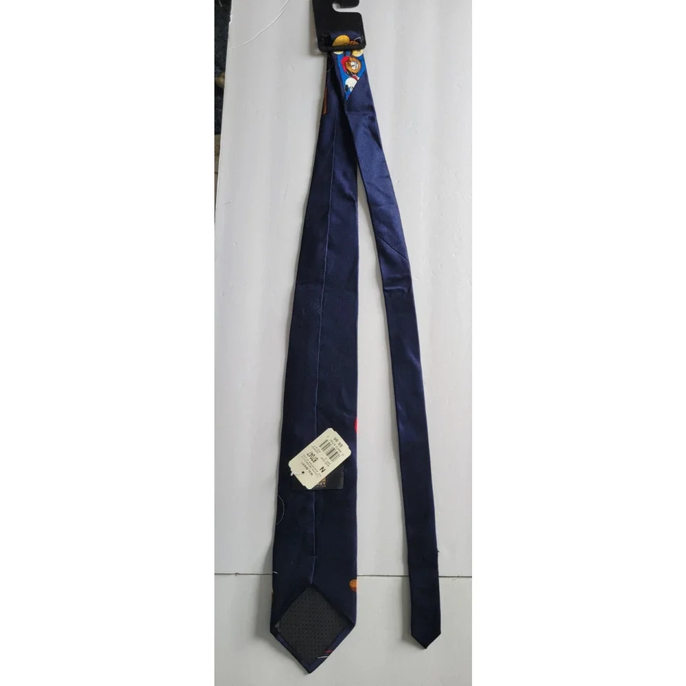 Mickey Unlimited Disney Mens 100% Silk Sporty Mickey Mouse Tie NWT Navy